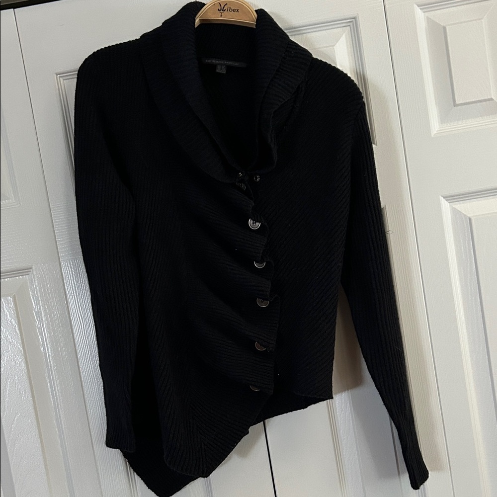 Katherine Barclay Black Button-Up Cardigan XL
